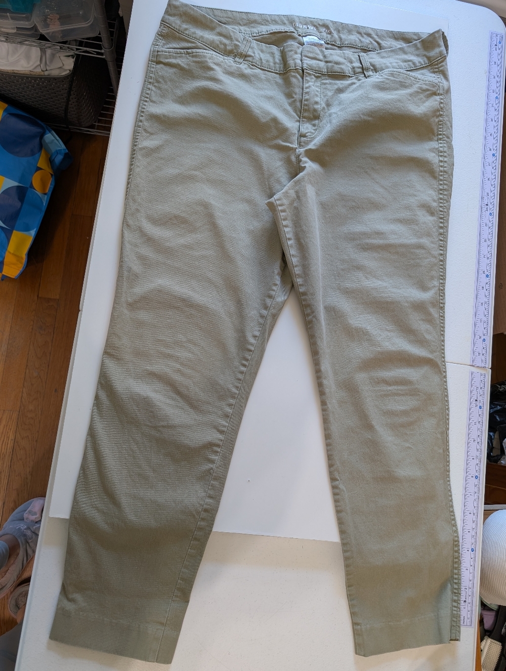 Old Navy Pixie Pants Khaki Size 12 Regular – Stretch Straight Work Pants